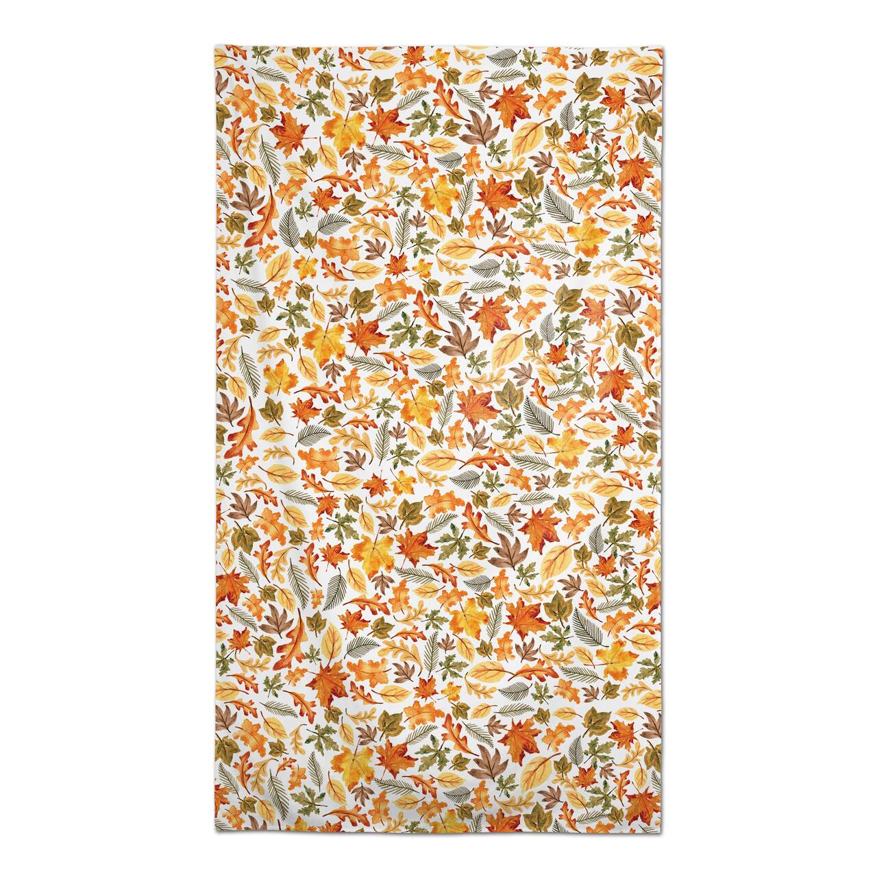 102&#x22; Fall Leaves Pattern Tablecloth